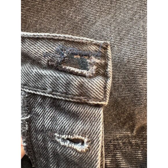 Mens SUPREME Stone Washed Black Slim Button-Fly Jeans Size 30X30 - Picture 8 of 10